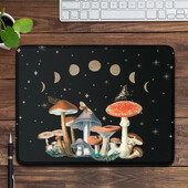 Magic Mushroom Mystical Forest Desk Mat Подложка за игрална мишка Witchy Moon Phase Tarot Подложка за мишка Подложка за бюро Подложка за лаптоп Компютърна мишка