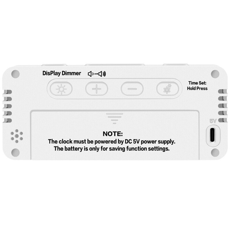 Малък будилник за спалня с цветен дъгов дисплей с 2 аларми и дрямка Dropship