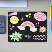 Tastatură pentru jucători mici Accesorii pentru jocuri ilustrate cu flori din desene animate Covorul mouse-ului Accesorii de birou pentru covoraș de birou Covorul mouse-ului