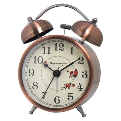 1 buc ceas cu deşteptător din metal retro nordic, ceas de masă cu decorare creativă ceas de birou minimalist dormitor student ceas luminos