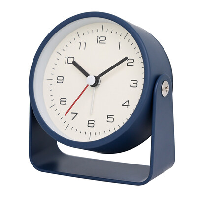 1 buc. Ceas cu alarmă mic, creativ, din metal, ceas de birou silențios specific pentru studenți, ceas cu cuarț minimalist, pentru birou, birou, camere