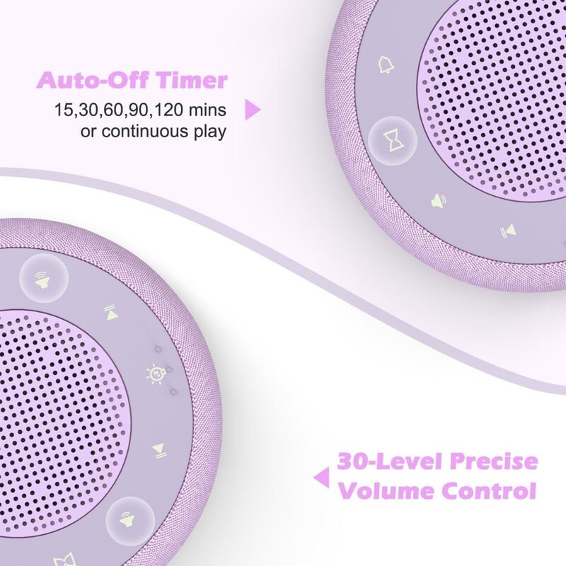 Ceas de birou digital 3 în 1 Aparat de sunet Lumină de noapte 18 sunete Aparat de zgomot alb 5 tonuri de alarmă Amânare Ceas de masă Temporizator de somn