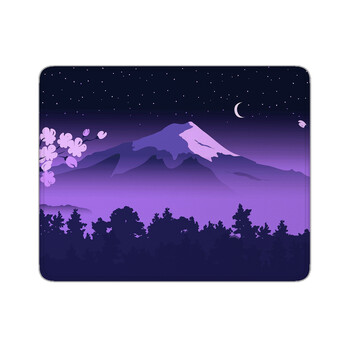 Fuji Desk Mat Purple Blue Mouse Pad Ιαπωνικό Fuji Sakura Cherry Blossom Mountain landscape Small Gaming Mousepad 20x25