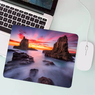 Peisaj natural Mouse Pad pentru jocuri mici Tastatură pentru jocuri Mousepad Computer Office Mouse Mat Laptop Covor Anime Mause pad Covoraș de birou