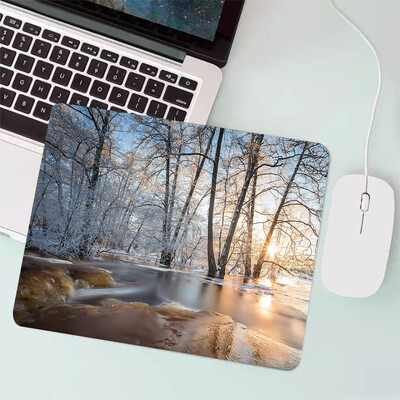 Peisaj natural Mouse Pad pentru jocuri mici Tastatură pentru jocuri Mousepad Computer Office Mouse Mat Laptop Covor Anime Mause pad Covoraș de birou