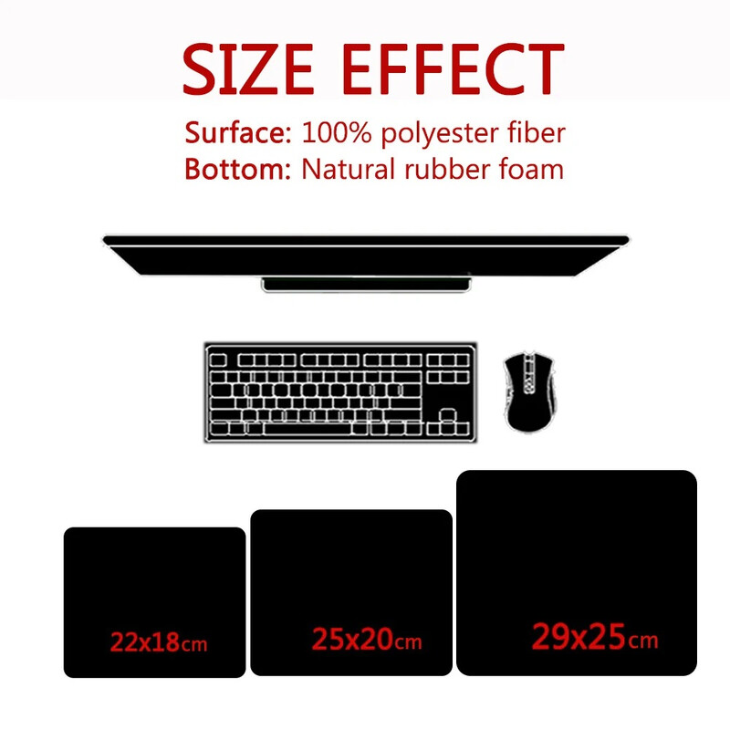 Mic Anime Mouse Pad Gamer Wash Pictura Gaming Mouse Mat Mausepad Pad pe masă Deskmat Pc Accesorii Mousepad Mats Mause