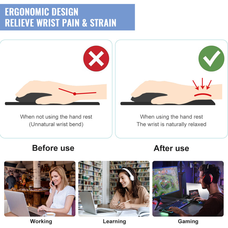 1 buc. Soare, lună și nori, mouse pad pentru încheietura mâinii, ergonomic, moale, anti-alunecare, suport pentru sprijin pentru încheietura mâinii, mouse pad pentru computer, pentru birou, computer