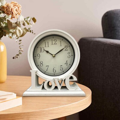 Ceas de birou în stil retro Ceasuri de masă liniștite Love Decorativ Ceas Mantel digital