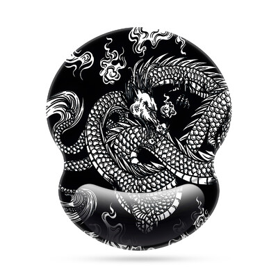 1 buc. Tampă de mouse mare, dragon antic, pentru încheietura mâinii, ergonomică, moale, anti-alunecare, suport pentru sprijin pentru încheietura mâinii, tampă de mouse pentru computer, pentru birou, PC