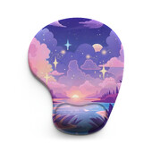 1 buc. Tampă de mouse cu design de noapte înstelată colorată, ergonomică, moale, anti-alunecare, suport pentru sprijin pentru încheietura mâinii, mouse pad pentru computer, pentru birou, PC