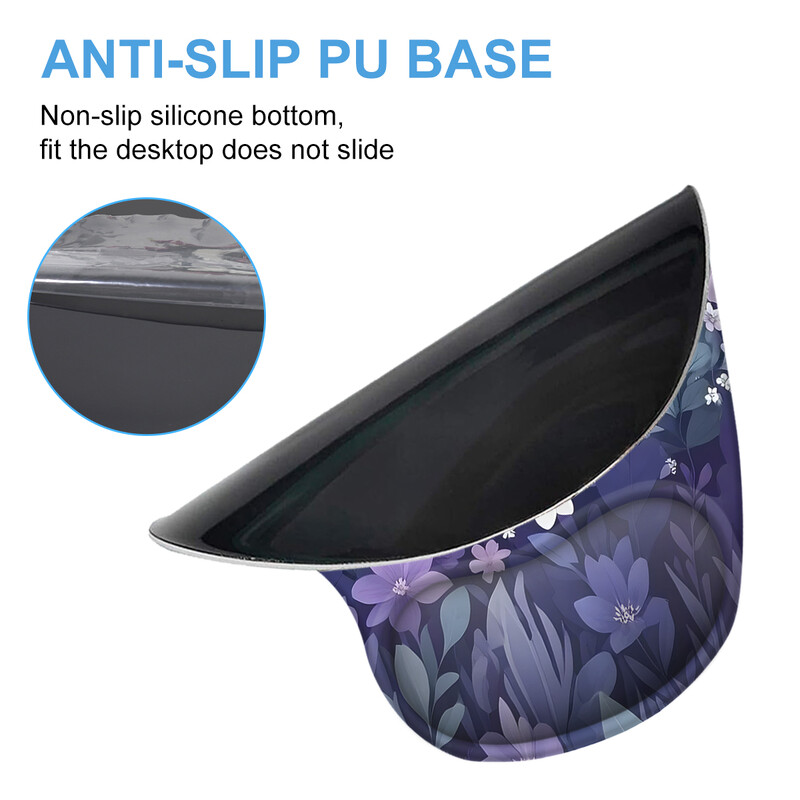 1 bucată Pisica albă întinsă pe flori Mouse Pad ergonomic moale anti-alunecare suport pentru încheietura mâinii Mat suport mouse Pad computer pentru birou PC