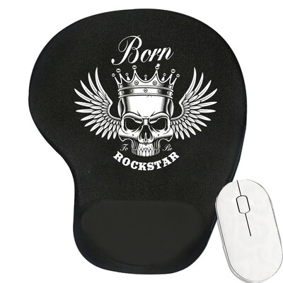 Tampă de mouse ergonomică pentru suport pentru încheietura mâinii Suport confortabil pentru încheietura mâinii Covoraș anti-alunecare Mousepad moale pentru PC, laptop, computer, seria craniu