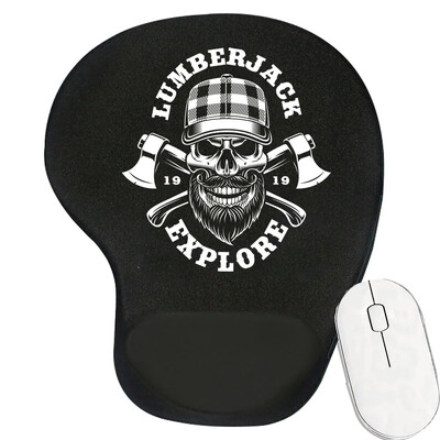 Tampă de mouse ergonomică pentru suport pentru încheietura mâinii Suport confortabil pentru încheietura mâinii Covoraș anti-alunecare Mousepad moale pentru PC, laptop, computer, seria craniu