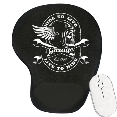 Tampă de mouse ergonomică pentru suport pentru încheietura mâinii Suport confortabil pentru încheietura mâinii Covoraș anti-alunecare Mousepad moale pentru PC, laptop, computer, seria craniu