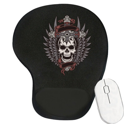 Tampă de mouse ergonomică pentru suport pentru încheietura mâinii Suport confortabil pentru încheietura mâinii Covoraș anti-alunecare Mousepad moale pentru PC, laptop, computer, seria craniu