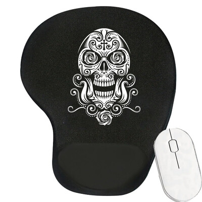 Tampă de mouse ergonomică pentru suport pentru încheietura mâinii Suport confortabil pentru încheietura mâinii Covoraș anti-alunecare Mousepad moale pentru PC, laptop, computer, seria craniu