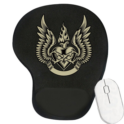 Tampă de mouse ergonomică pentru suport pentru încheietura mâinii Suport confortabil pentru încheietura mâinii Covoraș anti-alunecare Mousepad moale pentru PC, laptop, computer, seria craniu