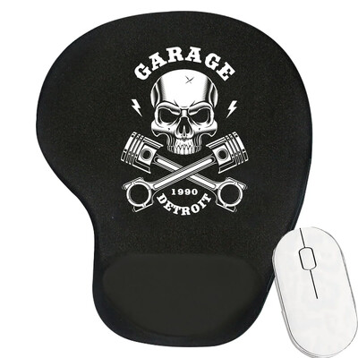 Tampă de mouse ergonomică pentru suport pentru încheietura mâinii Suport confortabil pentru încheietura mâinii Covoraș anti-alunecare Mousepad moale pentru PC, laptop, computer, seria craniu