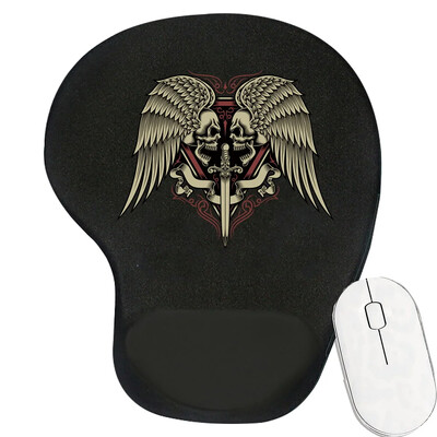 Tampă de mouse ergonomică pentru suport pentru încheietura mâinii Suport confortabil pentru încheietura mâinii Covoraș anti-alunecare Mousepad moale pentru PC, laptop, computer, seria craniu