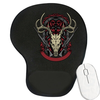 Tampă de mouse ergonomică pentru suport pentru încheietura mâinii Suport confortabil pentru încheietura mâinii Covoraș anti-alunecare Mousepad moale pentru PC, laptop, computer, seria craniu