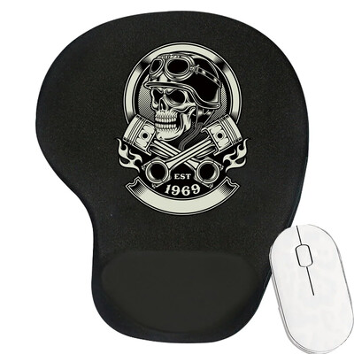 Tampă de mouse ergonomică pentru suport pentru încheietura mâinii Suport confortabil pentru încheietura mâinii Covoraș anti-alunecare Mousepad moale pentru PC, laptop, computer, seria craniu