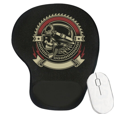 Tampă de mouse ergonomică pentru suport pentru încheietura mâinii Suport confortabil pentru încheietura mâinii Covoraș anti-alunecare Mousepad moale pentru PC, laptop, computer, seria craniu