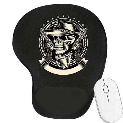 Tampă de mouse ergonomică pentru suport pentru încheietura mâinii Suport confortabil pentru încheietura mâinii Covoraș anti-alunecare Mousepad moale pentru PC, laptop, computer, seria craniu