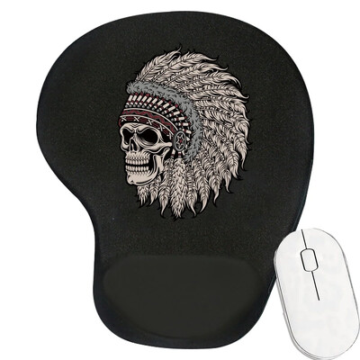 Tampă de mouse ergonomică pentru suport pentru încheietura mâinii Suport confortabil pentru încheietura mâinii Covoraș anti-alunecare Mousepad moale pentru PC, laptop, computer, seria craniu