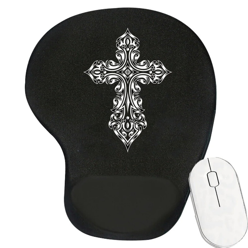 Tampă de mouse ergonomică pentru suport pentru încheietura mâinii Suport confortabil pentru încheietura mâinii Covoraș anti-alunecare Mousepad moale pentru PC, laptop, computer, seria craniu