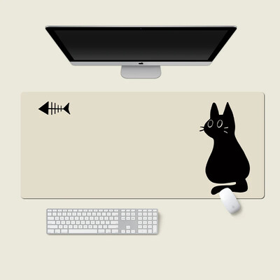 Tampă de mouse drăguță pisică neagră Fată Nou mare computer, birou, covorașe de masă XXL cauciuc anti-alunecare tastatură pentru computer mousepad tampoane lungi de birou