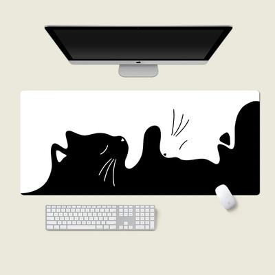 Tampă de mouse drăguță pisică neagră Fată Nou mare computer, birou, covorașe de masă XXL cauciuc anti-alunecare tastatură pentru computer mousepad tampoane lungi de birou