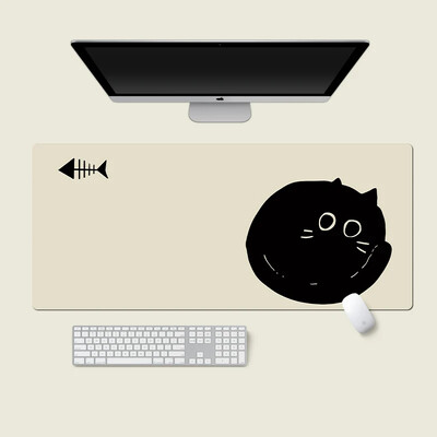 Tampă de mouse drăguță pisică neagră Fată Nou mare computer, birou, covorașe de masă XXL cauciuc anti-alunecare tastatură pentru computer mousepad tampoane lungi de birou