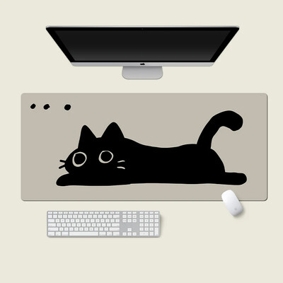 Tampă de mouse drăguță pisică neagră Fată Nou mare computer, birou, covorașe de masă XXL cauciuc anti-alunecare tastatură pentru computer mousepad tampoane lungi de birou