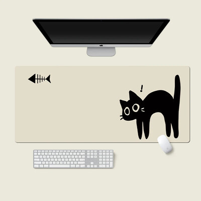 Tampă de mouse drăguță pisică neagră Fată Nou mare computer, birou, covorașe de masă XXL cauciuc anti-alunecare tastatură pentru computer mousepad tampoane lungi de birou