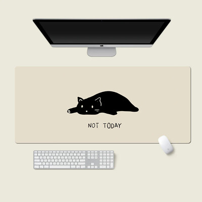Tampă de mouse drăguță pisică neagră Fată Nou mare computer, birou, covorașe de masă XXL cauciuc anti-alunecare tastatură pentru computer mousepad tampoane lungi de birou