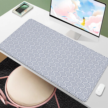 Μεγάλο Mouse Pad Japanese waves Mousepad Xxl Gaming Mouse Mat Ασπρόμαυρο Αξεσουάρ PC Gamer Αξεσουάρ γραφείου Ματ Γραφείου