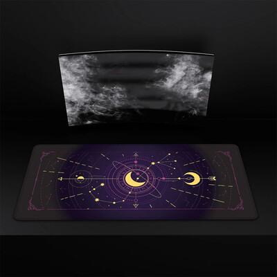 Mouse Pad Mystery Constellations Covoraș de birou Tampoane pentru computer Carte de tarot Kawaii Mousepad Accesorii pentru jucători Covoraș drăguț pentru mouse Pad de cauciuc