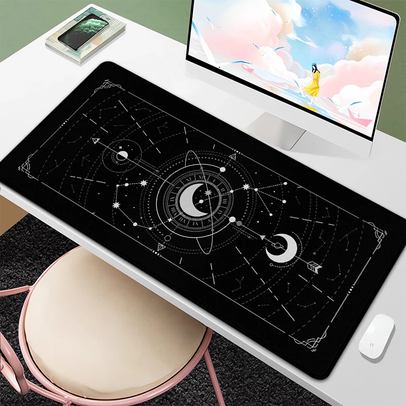 Mouse Pad Mystery Constellations Covoraș de birou Tampoane pentru computer Carte de tarot Kawaii Mousepad Accesorii pentru jucători Covoraș drăguț pentru mouse Pad de cauciuc