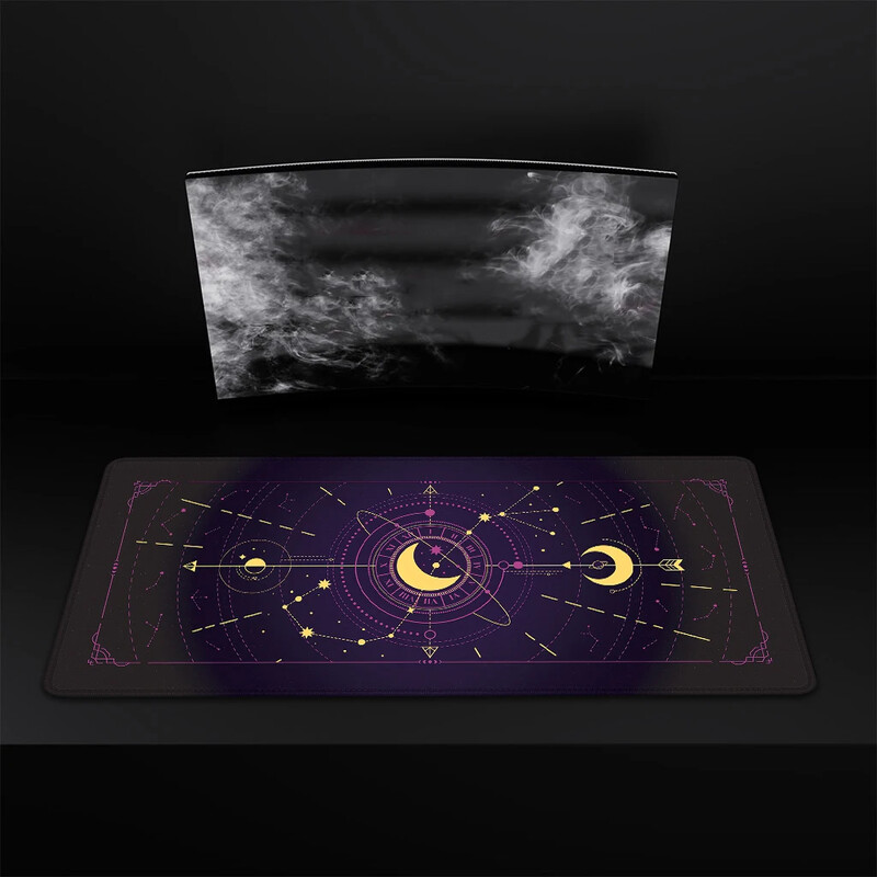 Mouse Pad Mystery Constellations Covoraș de birou Tampoane pentru computer Carte de tarot Kawaii Mousepad Accesorii pentru jucători Covoraș drăguț pentru mouse Pad de cauciuc