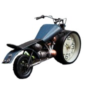 Ceas de birou vintage Ceas de masă Motocicletă Cadouri pentru bărbați Cadouri de decor rustic de fermă Funcționat cu baterii Antic