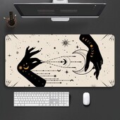 Artă C-Celestial H-Hands Imprimare Soare Luna Mouse Pad Joc Birou Tastatură mare PC Cauciuc Computer mare Laptop Masă Birou