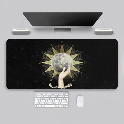 Artă C-Celestial H-Hands Imprimare Soare Luna Mouse Pad Joc Birou Tastatură mare PC Cauciuc Computer mare Laptop Masă Birou