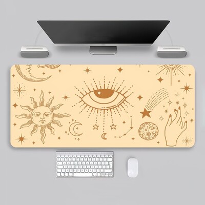 Artă C-Celestial H-Hands Imprimare Soare Luna Mouse Pad Joc Birou Tastatură mare PC Cauciuc Computer mare Laptop Masă Birou