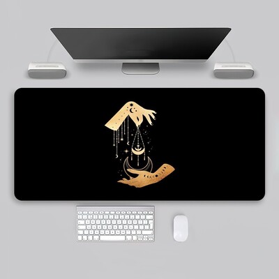 Artă C-Celestial H-Hands Imprimare Soare Luna Mouse Pad Joc Birou Tastatură mare PC Cauciuc Computer mare Laptop Masă Birou