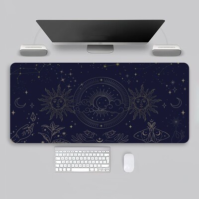 Artă C-Celestial H-Hands Imprimare Soare Luna Mouse Pad Joc Birou Tastatură mare PC Cauciuc Computer mare Laptop Masă Birou