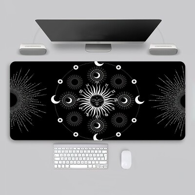 Artă C-Celestial H-Hands Imprimare Soare Luna Mouse Pad Joc Birou Tastatură mare PC Cauciuc Computer mare Laptop Masă Birou
