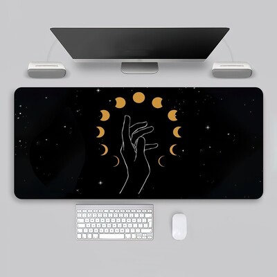 Artă C-Celestial H-Hands Imprimare Soare Luna Mouse Pad Joc Birou Tastatură mare PC Cauciuc Computer mare Laptop Masă Birou