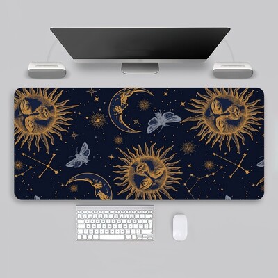 Artă C-Celestial H-Hands Imprimare Soare Luna Mouse Pad Joc Birou Tastatură mare PC Cauciuc Computer mare Laptop Masă Birou
