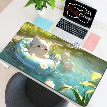 Anime Xxl Mouse Pad Αξεσουάρ Gaming Πληκτρολόγιο γάτα κινουμένων σχεδίων Mousepad Gamer Γραφείο Mat Χαριτωμένα γραφεία υπολογιστών Έπιπλο υπολογιστή Kawaii Mice