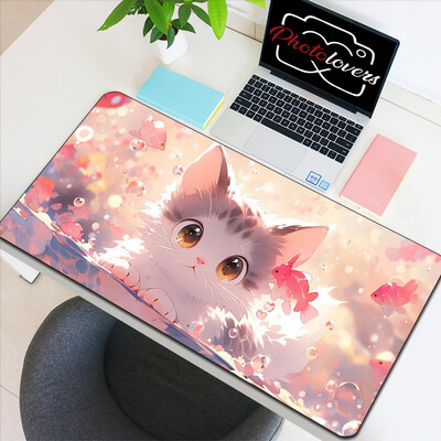 Anime Xxl Mouse Pad Accesorii pentru jocuri Tastatură cu pisici de desene animate Mousepad Covoraș de birou pentru jucători Drăguț Computer Birouri Dulap pentru PC Soareci Kawaii